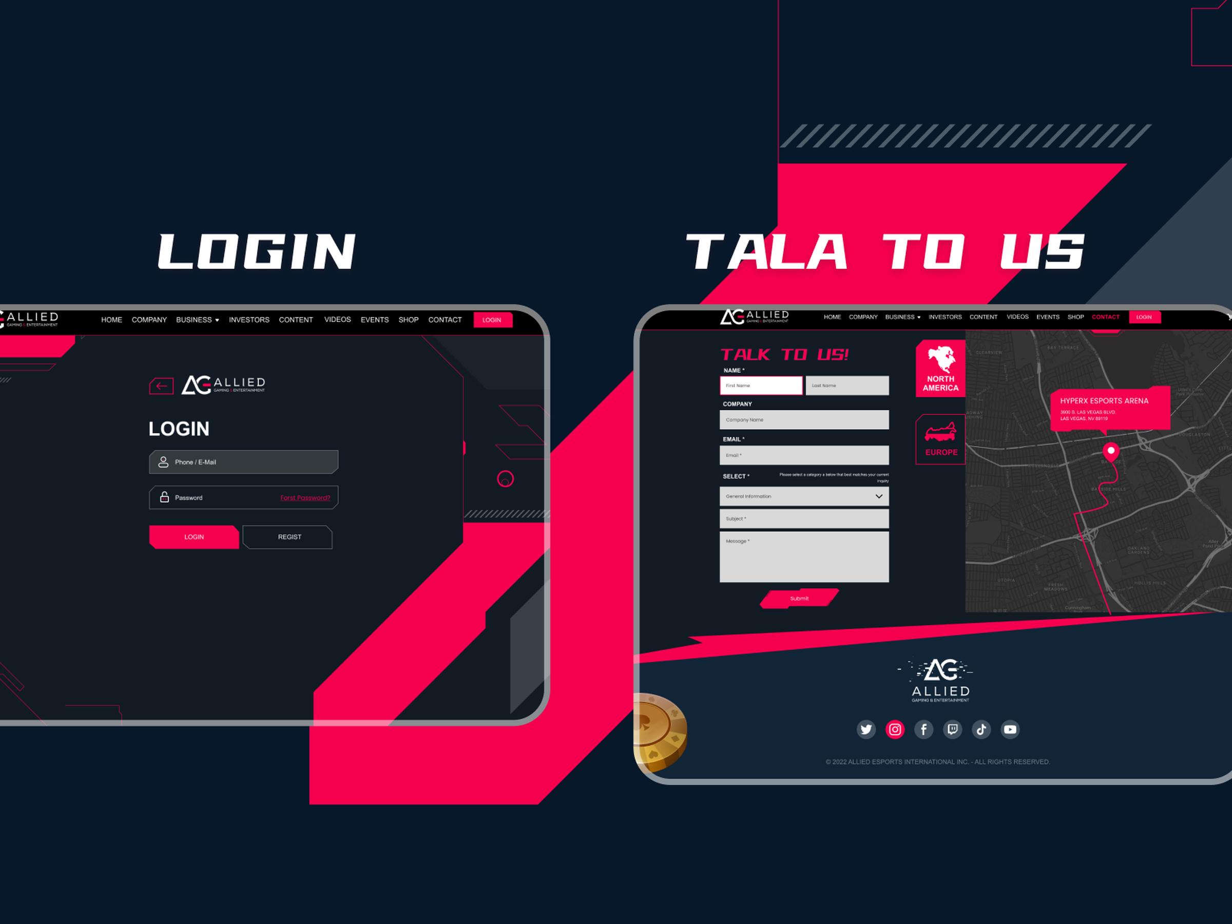Login + Talk to Us